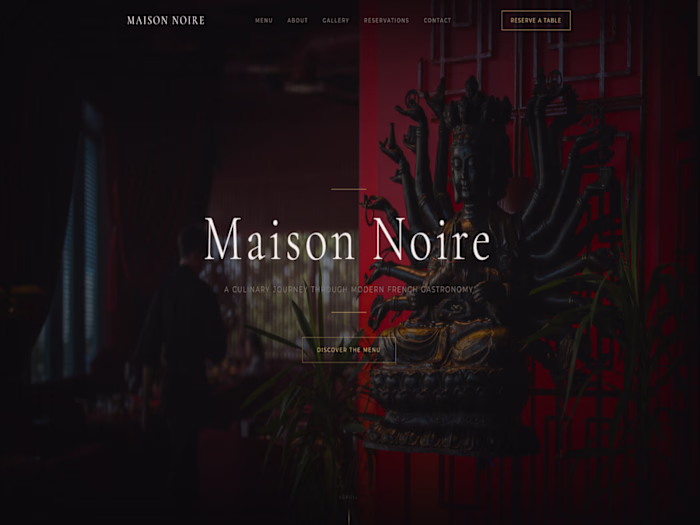 Maison Noire — Luxury Restaurant Website