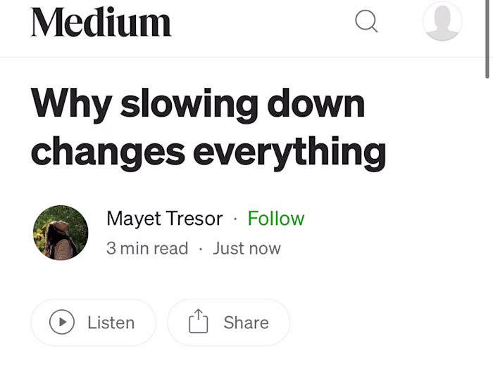 Why Slowing Down Changes Everything