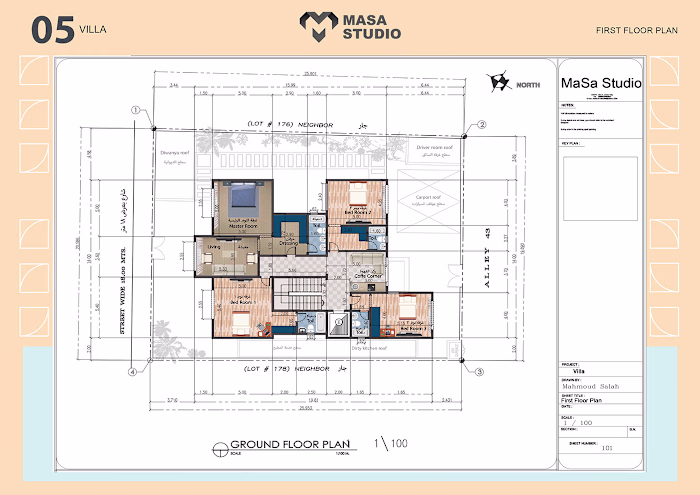 Project : Ajyal II First Floor plan Villa