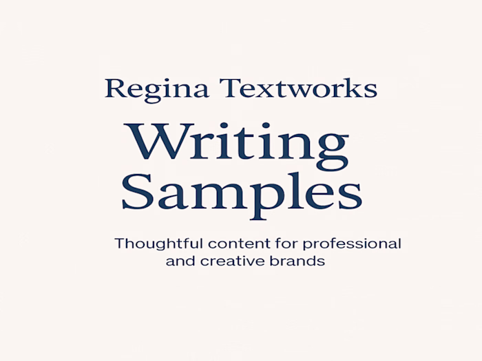Writing Samples — Leadership & Brand Voice