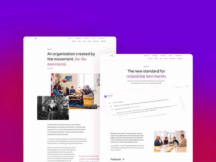 Zetkin Foundation marketing website