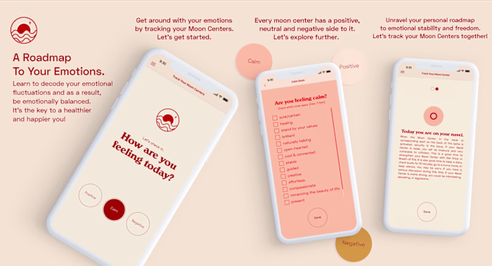 iOS UI Design & Brand Visual Strategy for Tracking Moon Centers