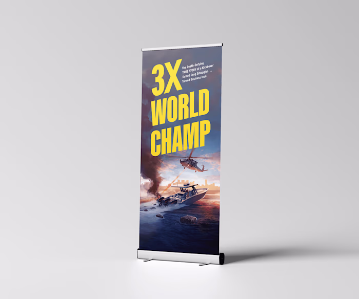 Ted Pryor | 3X World Champ | Banner Design