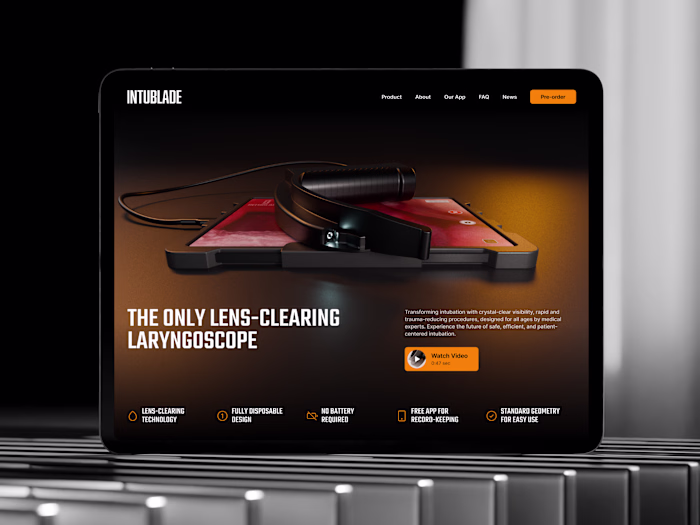 Modern Medical Website for Intublade (Framer + design)