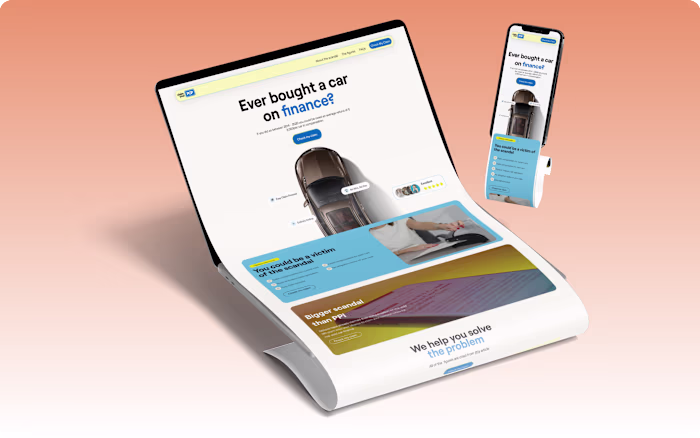 PCP claims website Design