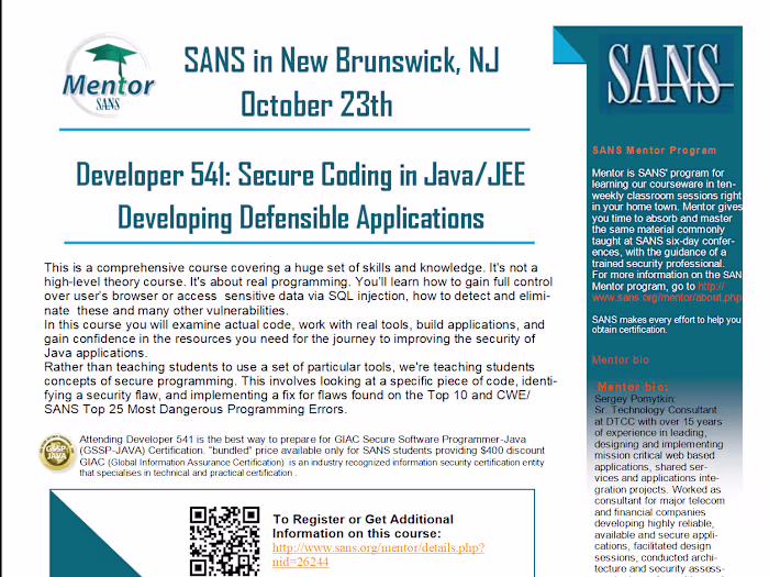 GSSP Secure Software Programming-Java
