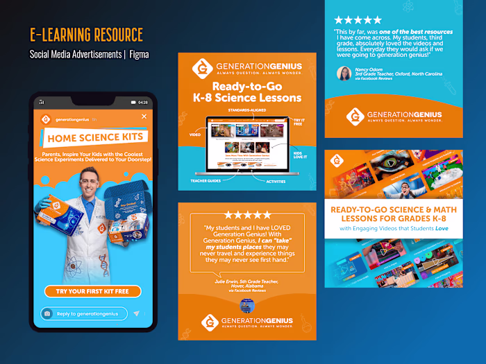 Education Platform Social Graphics