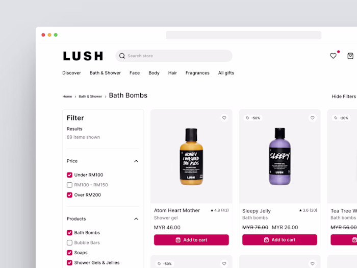 UX Study case : Redesign Lush category page