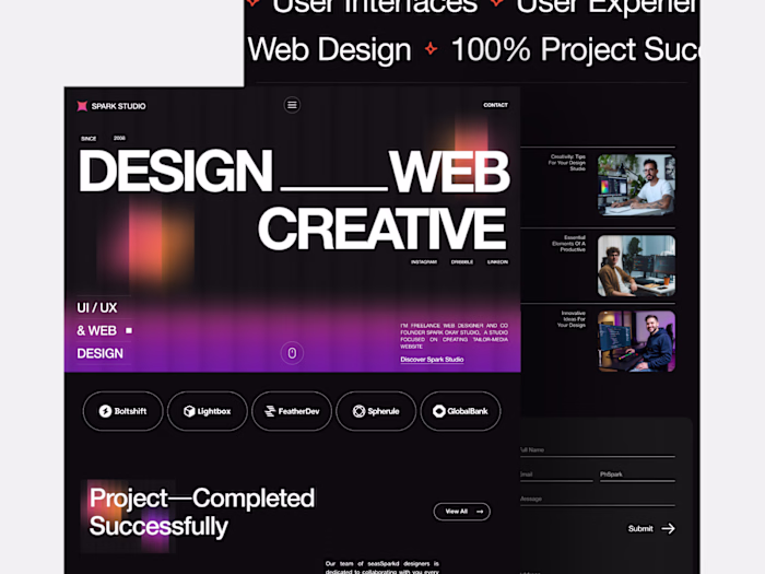A design agency's website should