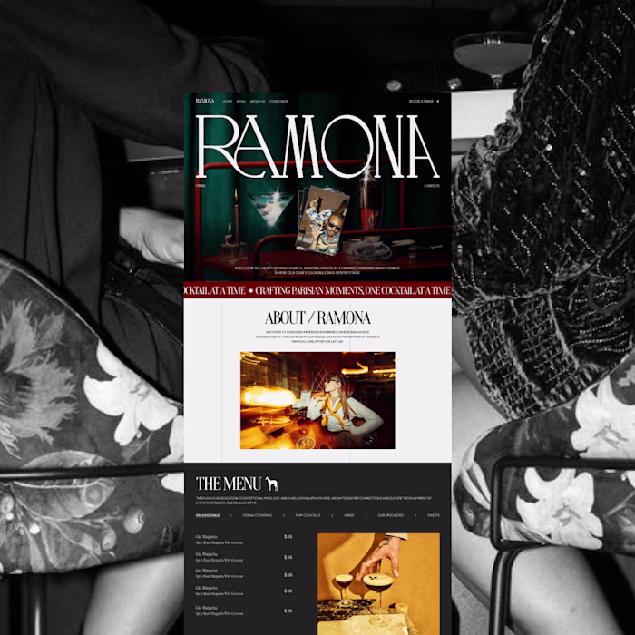 Ramona Lounge Web Design