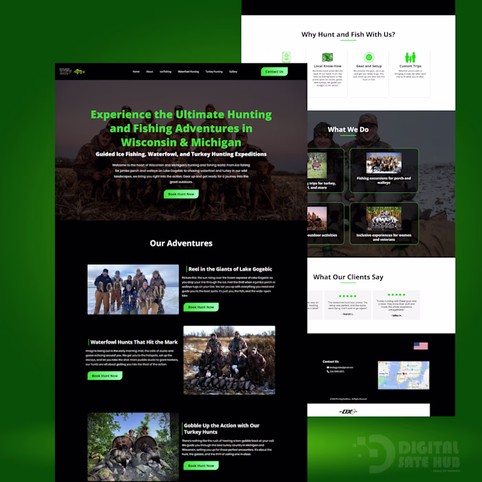 Just launched a clean and modern fishing website design 🎣 B...