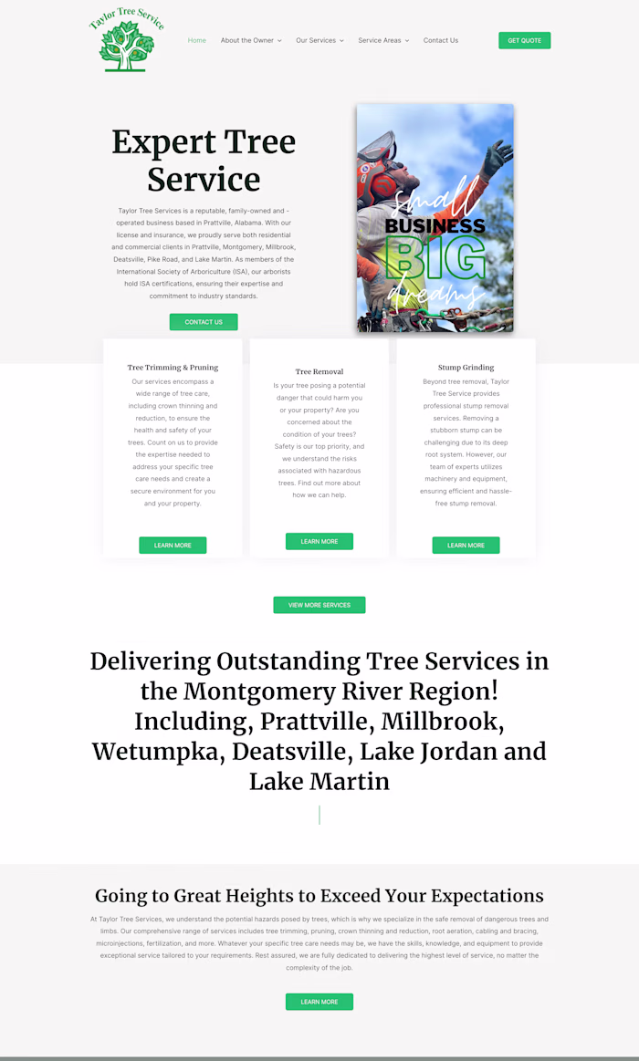 Website Redesign for Tree Service Company
