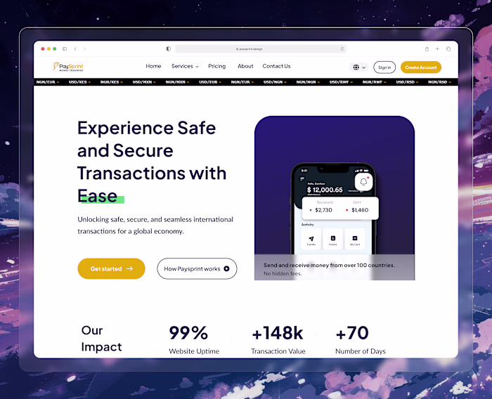 PAYSPRINT - Web App Redesign