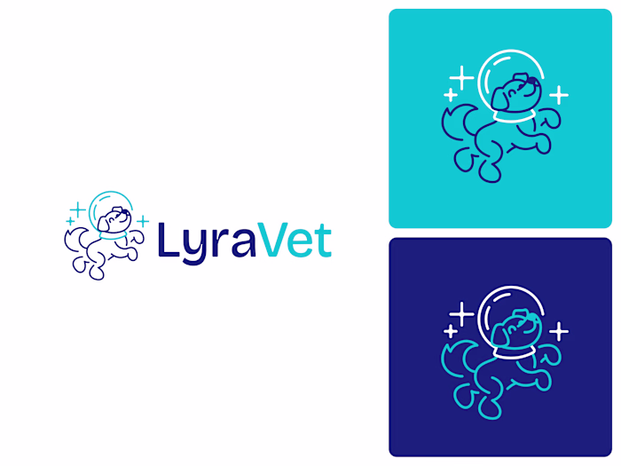 LyraVet logo design