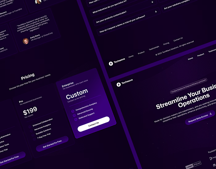 Techwave Landing Page