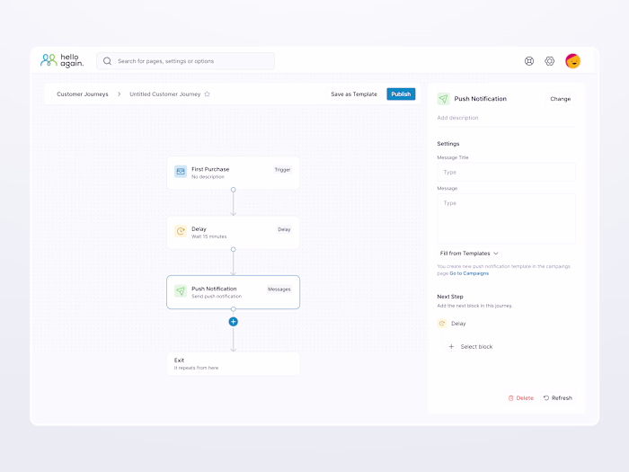 Customer Journey Builder in the Loyalty Platform
