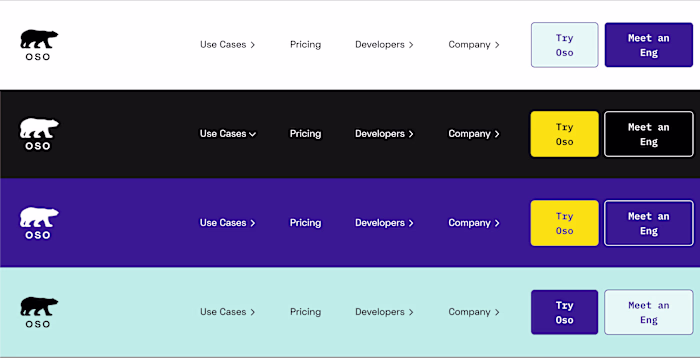 New navbar for Oso's Webflow site