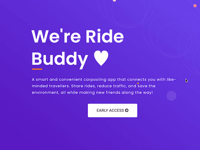 RideBuddy - App Landing Page