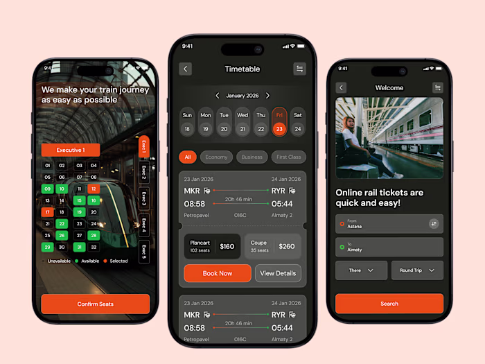 "Train Ticket Booking Mobile App