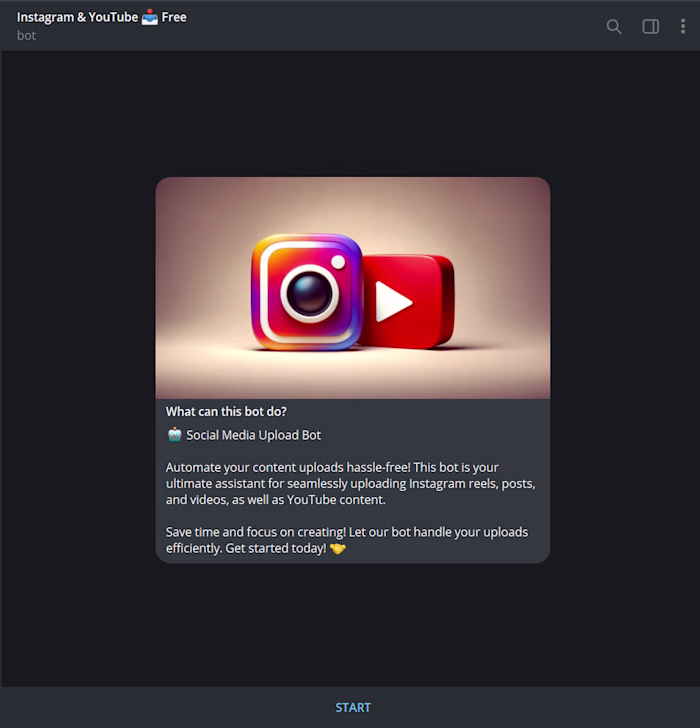 YouTube and Instagram Video Downloader Telegram Bot