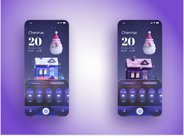 Home Screen Christmas UI/UX