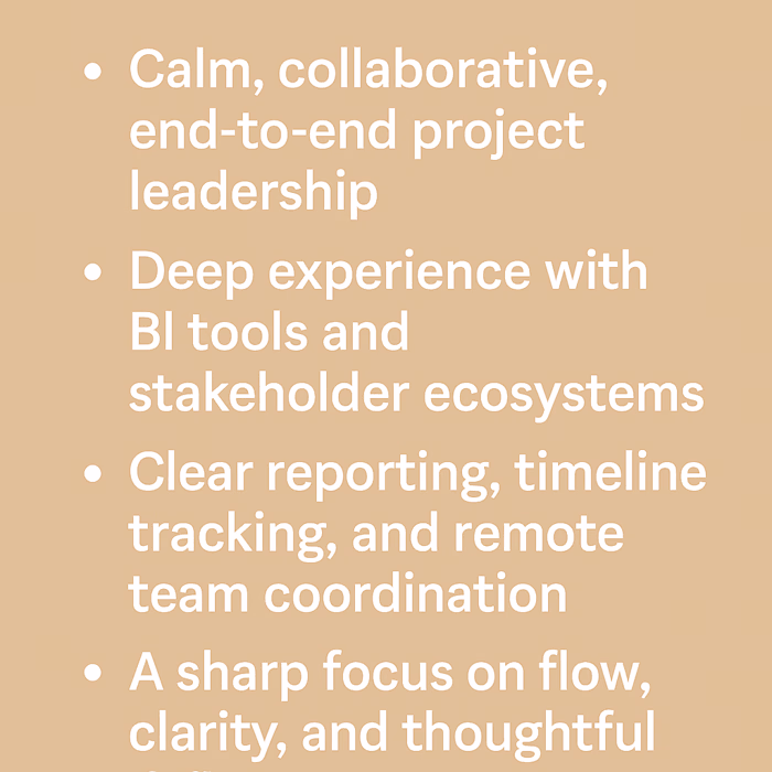 Project Manager- Qlik TCO optimization