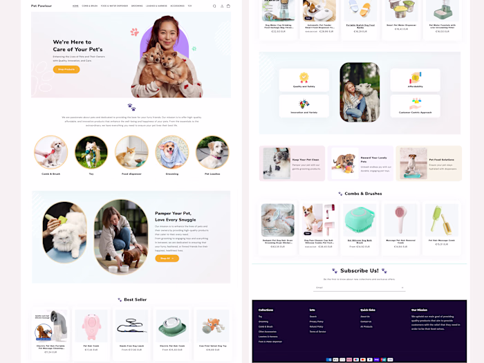 Development of Pet E-commerce Shopify Website