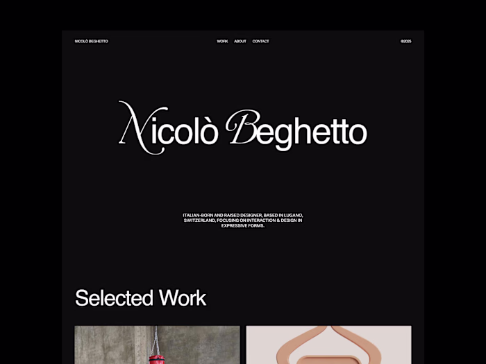 Nicolò Beghetto’s Website – Framer Template Customization