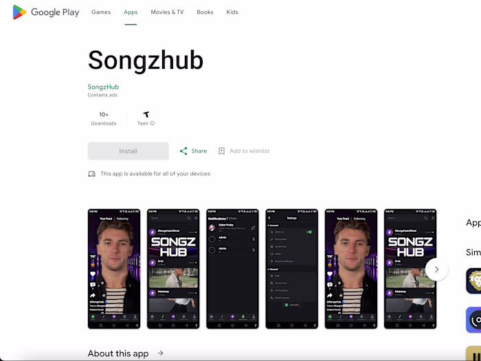 Songzhub - A Music Sharing Platform