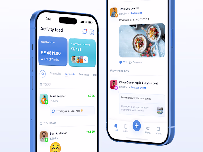 Wallet. Mobile App for P2P payments
