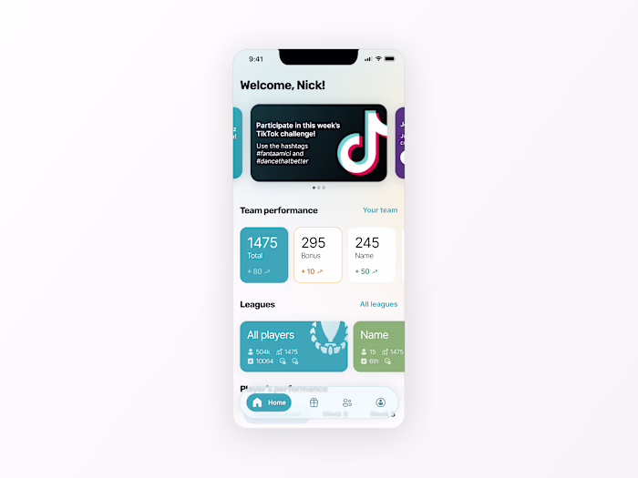 Fantasy mobile app redesign