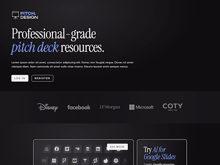 Pitch Design: Framer Website