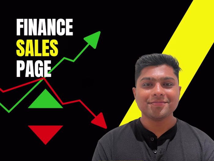 Stock market educator landing page