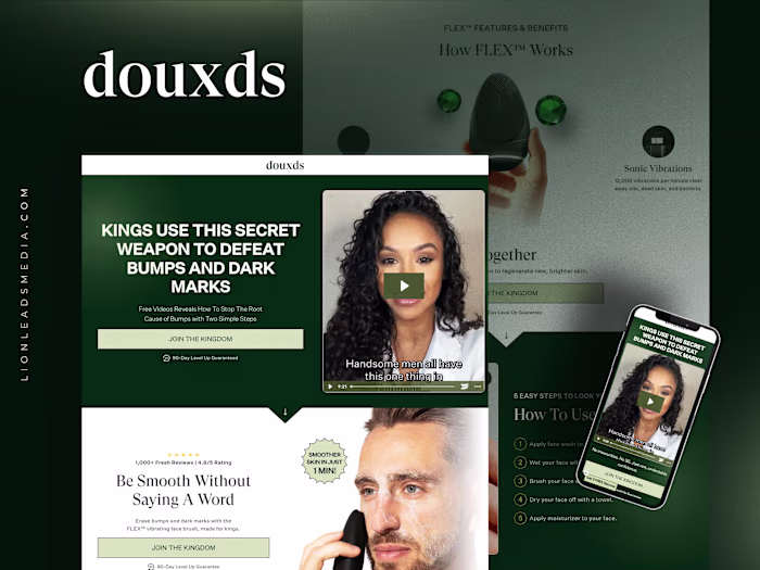 Douxds FLEX™ - Million Dollar Skincare Funnel Design