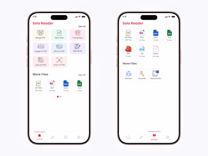 PDF Reader App – Mobile UI Design