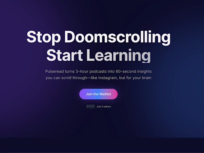 I am building this side project to simplify my long podcast ...