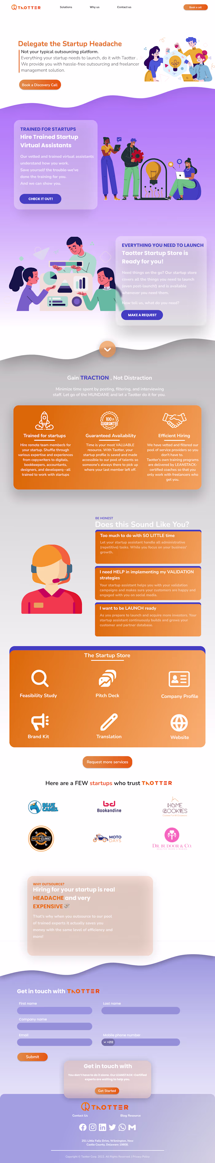 Taotter website design