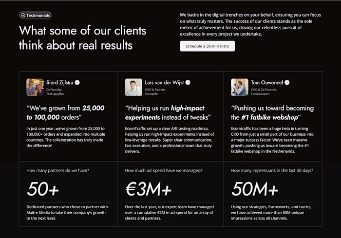 Testimonials done correctly