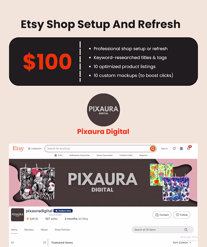 100$ Shop Setup Pakage