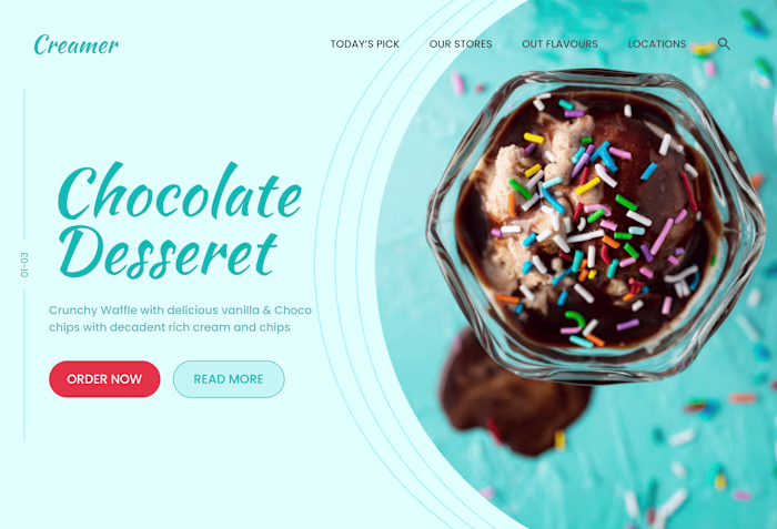 website landing page