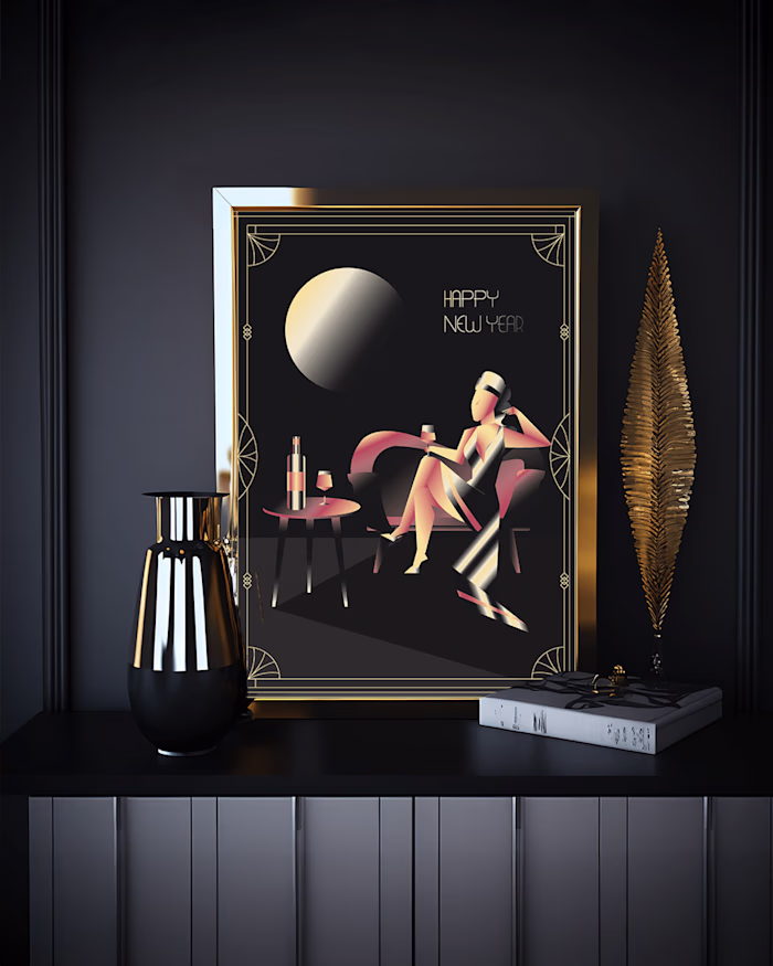 Art Deco Style Digital Illustration