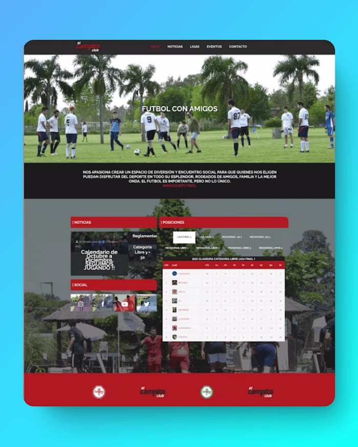 El Campito Club - Football tournament website