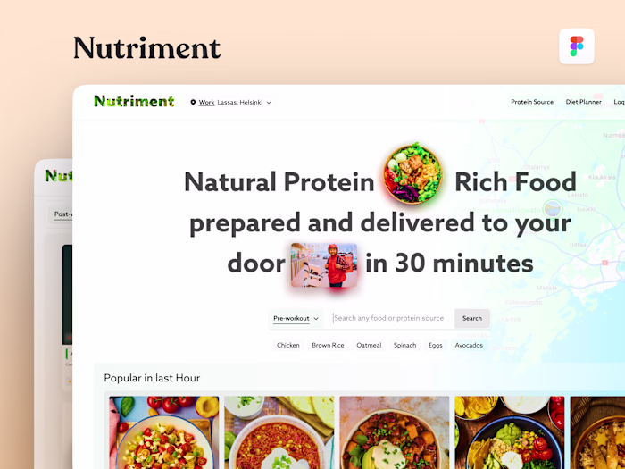 Nutriment - Finland based restaurant and delivery website.