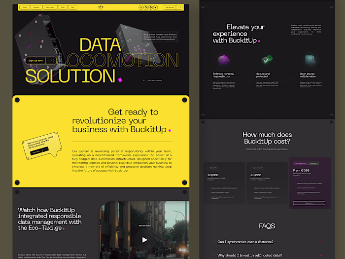 Web3, B2B, Logistics, Tech, Data Locomotion - Web Design