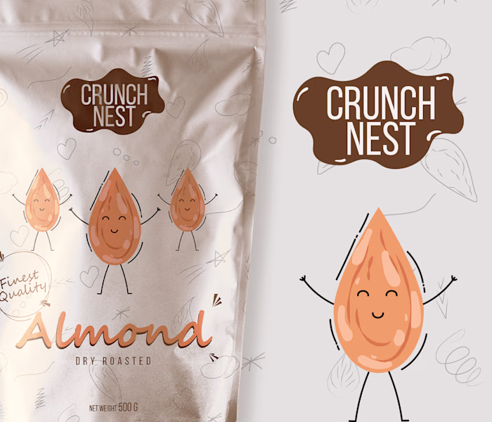 Pouch Packaging Design | Snack | Almond Packaging
