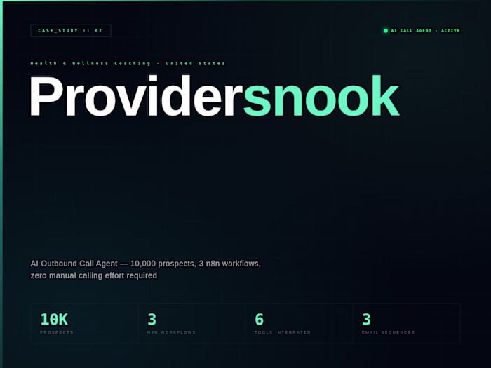 AI Outbound Calling System for Providersnook