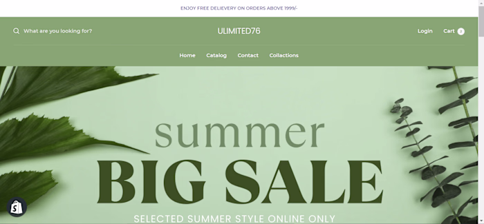 Shopify 1 product store