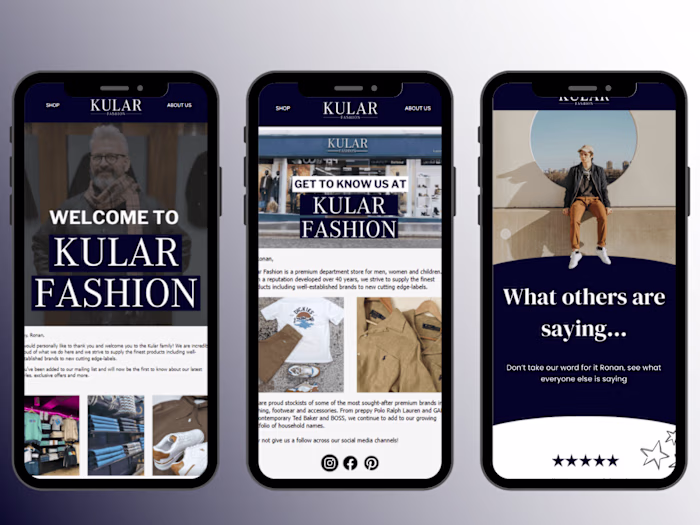 Welcome Series Flow for Fashion Brand