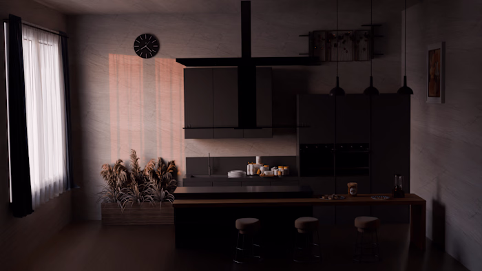 Hassan_3d_Artist on Instagram: “Apartment Kitchen Render”