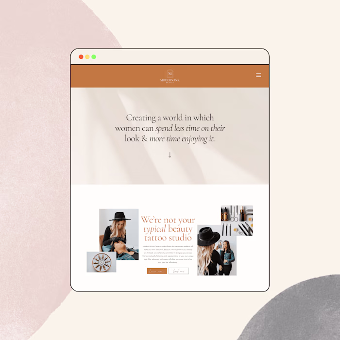 Modern Ink Beauty Brand + Web Design